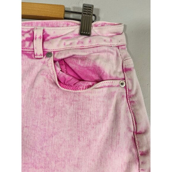 Retro Denim Jean Skirt Pink XL Western Boho Indie Folk Classic Chic Preppy 80s - Picture 4 of 10